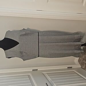 Ann Taylor Black/White Checked Dress